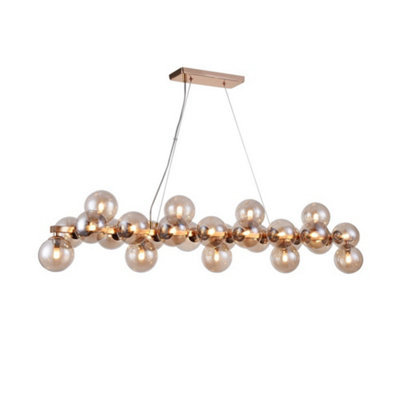 Luminosa Lighting Luminosa Dallas Ceiling Pendant Lamp Gold25 LightG9 from B&Q