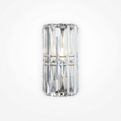 Luminosa Lighting Luminosa Maytoni Facet Classic Wall Lamp Chrome E14 from B&Q