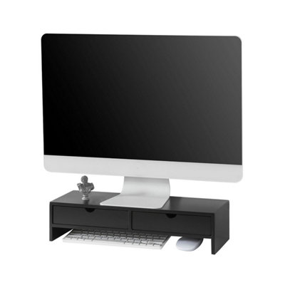 Sobuy Bbf02-SchMonitor Stand Computer Screen Monitor Riser Desk OrganizerBlack 47X18X11Cm from B&Q