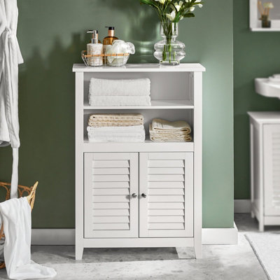 Sobuy Bzr13-WBathroom Cabinet Bathroom Shelf Bathroom Storage Cabinet Unit,white,w60Xd25.5Xh90 from B&Q