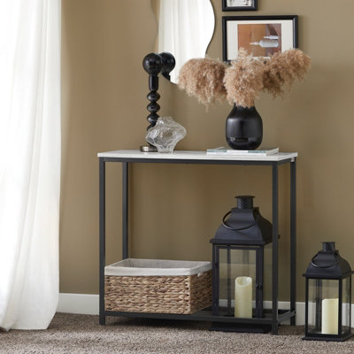 Sobuy Fsb29-SchConsole Table Side Table End Table Hall Table Living Room TableBlack,w80Xd29.5Xh74.5 from B&Q