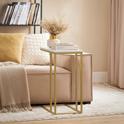Sobuy Fbt87-GSide Table End Table Coffee Tea TableBed Sofa Side Table Laptop TableGold,multicolour,w48Xd30Xh61 from B&Q