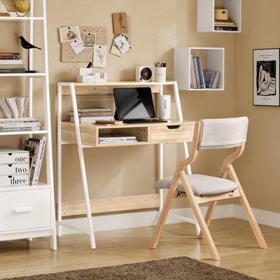 Sobuy Fwt63-NHome Office Table Desk Computer Desk With Storage ShelfWood Veneer,w80Xd50Xh100 from B&Q
