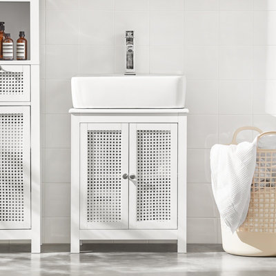 Sobuy Bzr35-WUnder Sink Cabinet Bathroom Vanity Unit Bathroom Storage Cabinet With Doors,white,w50Xd32Xh60 from B&Q
