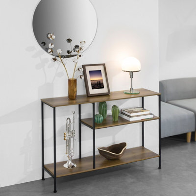 Sobuy Fsb35-PfConsole Table Hall Table Side Table End Table Living Room Sofa Table With 3 Shelves,neutral,w120Xd30Xh79.5 from B&Q