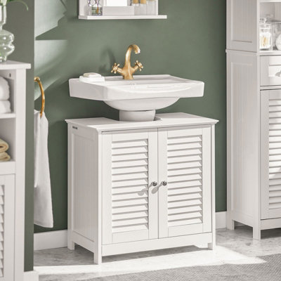 Sobuy Frg237-Ii-WUnder Sink Bathroom Cabinet With Adjustable ShelvesMdf Bathroom Storage Unit,white,w60Xd35Xh58 from B&Q