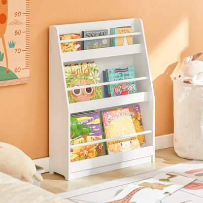 Sobuy Kmb45-WChildren Bookcase Toy Shelf Storage Display Rack Organizer Holder,white,w58.3Xd18.2Xh81.2 from B&Q