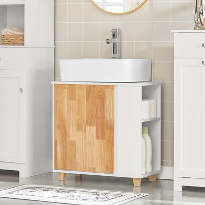 Sobuy Bzr75-WUnder Sink Cabinet Bathroom Vanity Unit Bathroom Storage Cabinet-Clearance,white,w60Xd30Xh60 from B&Q