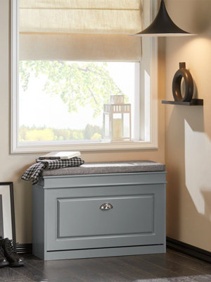 Sobuy Shoe Cabinet With Flip Drawer Load Capacity 150 Kg 29.5X9.4X20.1 Inch Fsr82-L-HgGray from B&Q