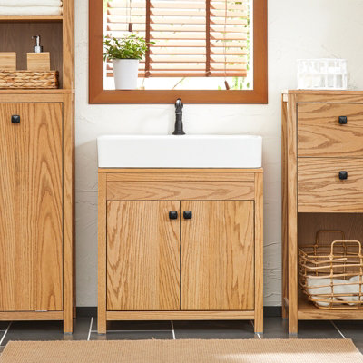 Sobuy Bzr98-NUnder Sink Cabinet Bathroom Vanity Unit Bathroom Storage CabinetWood Veneer,w60Xd35Xh60 from B&Q
