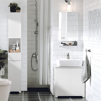 Sobuy Bzr108-WUnder Sink Cabinet Bathroom Vanity Unit Storage Cabinet,white,w60Xd30Xh60 from B&Q