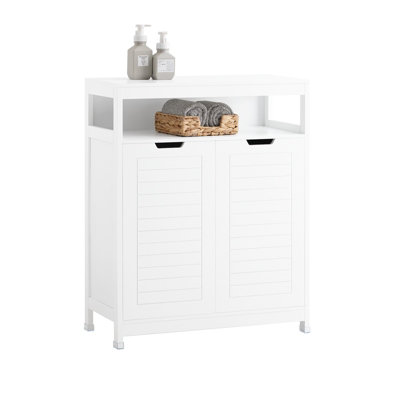 Sobuy Bzr121-WBathroom Cabinet Bathroom Storage Cabinet Cupboard With 2 Doors,white,w70Xd35Xh89 from B&Q
