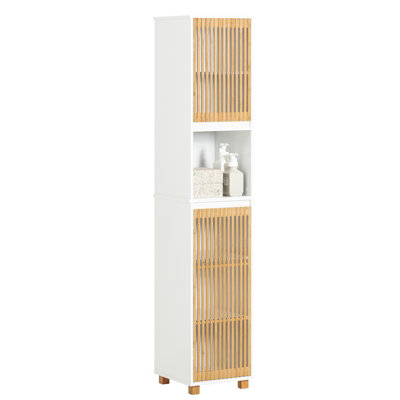 Sobuy Bzr127-WBathroom Tall Cabinet Tall Cupboard Bathroom Cabinet Storage Cabinet-Clearance,white,w33Xd32.5Xh165 from B&Q