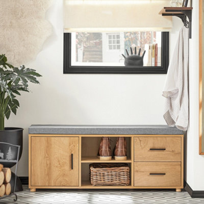 Sobuy Fsr148-N,hallway Shoe Bench Shoe Cabinet Shoe Rack Storage BenchWood Veneer,w110Xd35Xh45 from B&Q