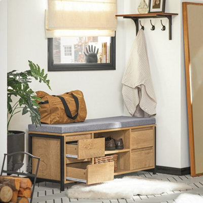 Sobuy Fsr149-NHallway Shoe Bench Shoe Cabinet Shoe Rack Storage BenchWood Veneer,w110Xd35Xh45 from B&Q