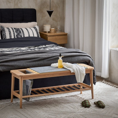 Sobuy Hfsr02-NShoe Bench Shoe Rack Hallway Bench Bed Bench Bed End With Hanging Bag,wood Veneer,w110Xd37Xh44.5 from B&Q