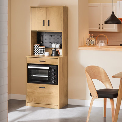 Sobuy Fsb98-NStorage Cabinet Microwave Sideboard Narrow Kitchen Storage Unit  Oak Effect Cupboard,w60Xd40Xh170.3 from B&Q