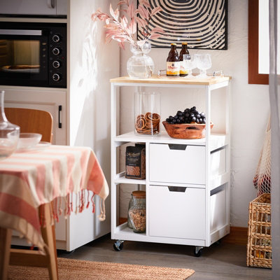 Sobuy Fkw111-NwKitchen Trolley Cart Kitchen Storage Trolley Serving Trolley,w53Xd37Xh89.5 from B&Q