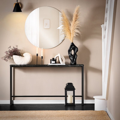 Sobuy Fsb19-SchConsole Table Hall Table Side Table End Table Living Room Sofa TableBlack,w120Xd20Xh65 from B&Q