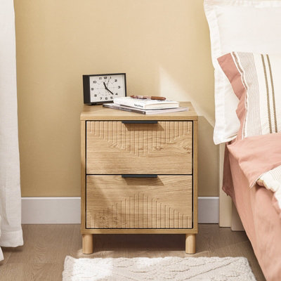 Sobuy Fbt166-NBedside Table Bedside Cabinet Nightstand With 2 DrawersSide Table,wood Veneer,w40Xd40Xh47