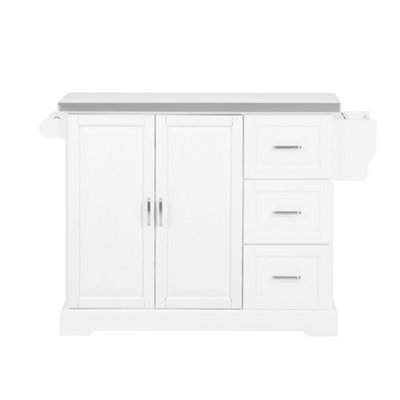 Sobuy Kitchen Trolley With 3 Drawers 130X71X91Cm Classic Fkw41-Ii-St from B&Q