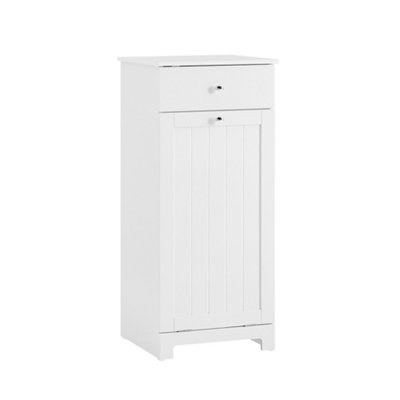 Sobuy Low Bathroom Cabinet With 1 Drawer 40X38X90Cm Functional Bzr21-Ii-W from B&Q