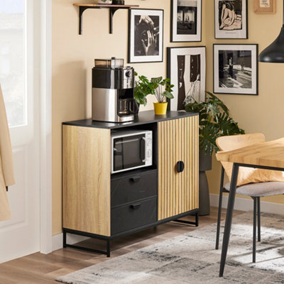 Sobuy Fsb103-NSideboard Cabinet Kitchen Cupboard With Microwave Shelf,wood Veneer,w107Xd40Xh85.4 from B&Q