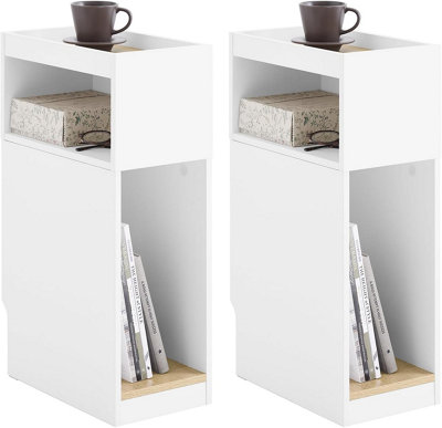 Sobuy Nightstand With Shelf 13.8X7.9X23.6 Inch Fbt171-NwWhite from B&Q