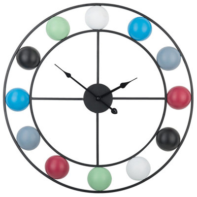 B&Q -  Wall Clock Reiden 56 Cm Metal Multicolour