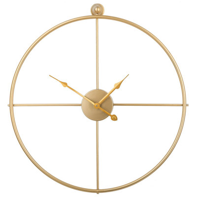 B&Q -  Wall Clock Zuchwil 50 Cm Metal Gold