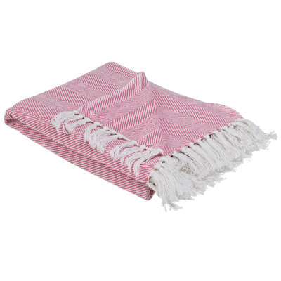Beliani Blanket Tangier Cotton 130 X 160 Cm Pink from B&Q