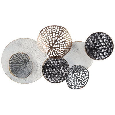 B&Q -  Wall Decor Rhodium Metal 40 Cm Multicolour