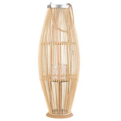 B&Q -  Lantern Tahiti Bamboo 84 Cm Natural