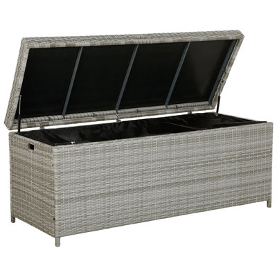 Beliani Storage Box Modena 158 Cm 63 Cm Grey