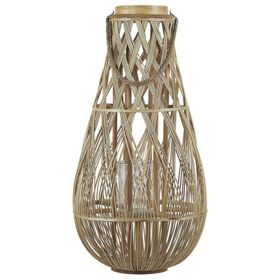 Beliani Lantern Tonga Bamboo 77 Cm Natural from B&Q
