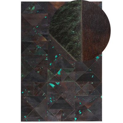 B&Q -  Rug Atalan Brown 160 X 230 Cm Leather