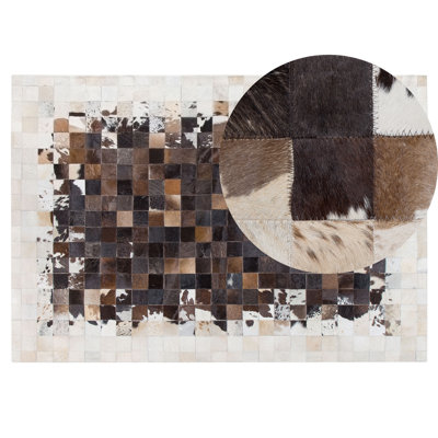 B&Q -  Rug Okculu Brown 140 X 200 Cm Leather