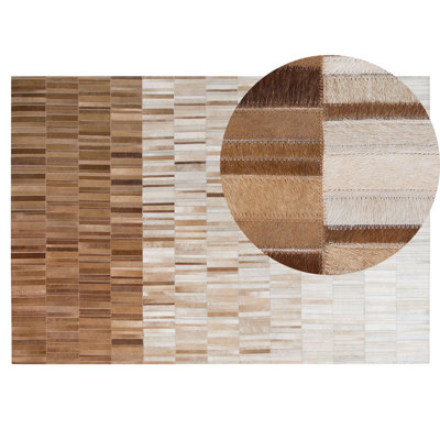 B&Q -  Rug Yagda Beige 140 X 200 Cm Leather