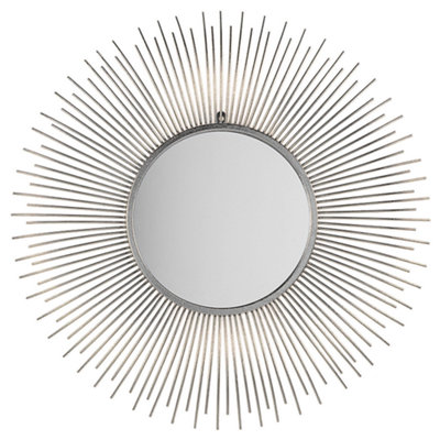 B&Q -  Wall Mirror Cilly 80 Cm 80 Cm Metal Silver