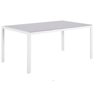 B&Q -  Garden Dining Table Catania 160 Cm 91 Cm Glass Grey