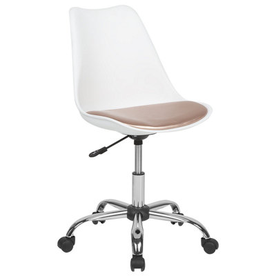 Beliani Desk Chair Dakota Faux Leather Pink from B&Q