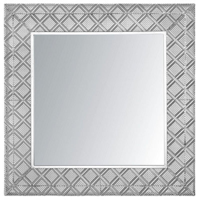 B&Q -  Wall Mirror Evettes 80 Cm 80 Cm Metal Silver