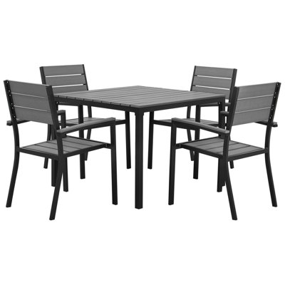 Beliani Garden Dining Set 4 Seater Prato Grey from B&Q