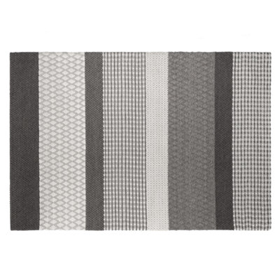B&Q -  Rug Akkaya Grey 140 X 200 Cm Wool