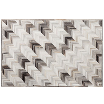 B&Q -  Rug Arsuz Grey 140 X 200 Cm Leather