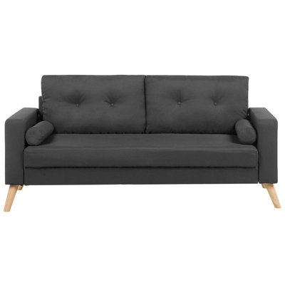 Beliani Sofa 2 Seater Kalmar Fabric Dark Grey from B&Q