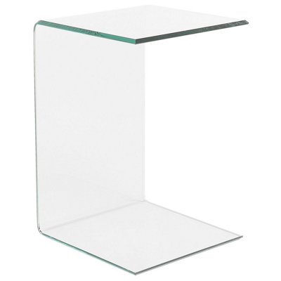 Beliani Side Table Lourdes Tempered Glass Transparent from B&Q