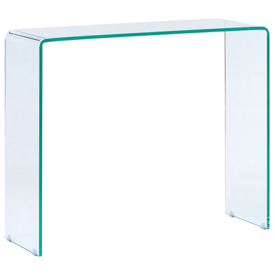Beliani Console Table Kendall Tempered Glass Transparent from B&Q
