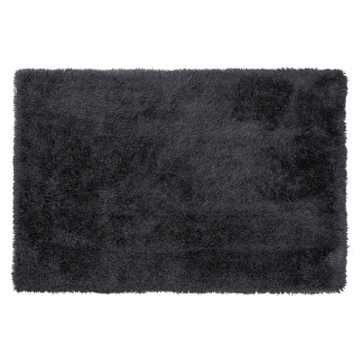 B&Q -  Shaggygy Rug Cide Black 140 X 200 Cm