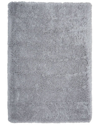 B&Q -  Shaggygy Rug Cide Light Grey 160 X 230 Cm